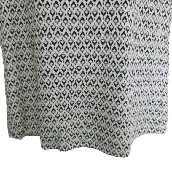 Nicole Miller Original Geometric Sleeves Blouse Black White XXL - Picture 4 of 8